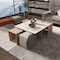 Manhattan Comfort Haley Nested Coffee Table & Ottoman Set in Natural & Nude in Natural and Nude CT013-NN - alternate 3